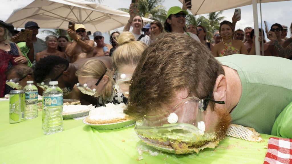 Enter the Key Lime Pie Eating Contest sponsored by Fishlips Waterfront